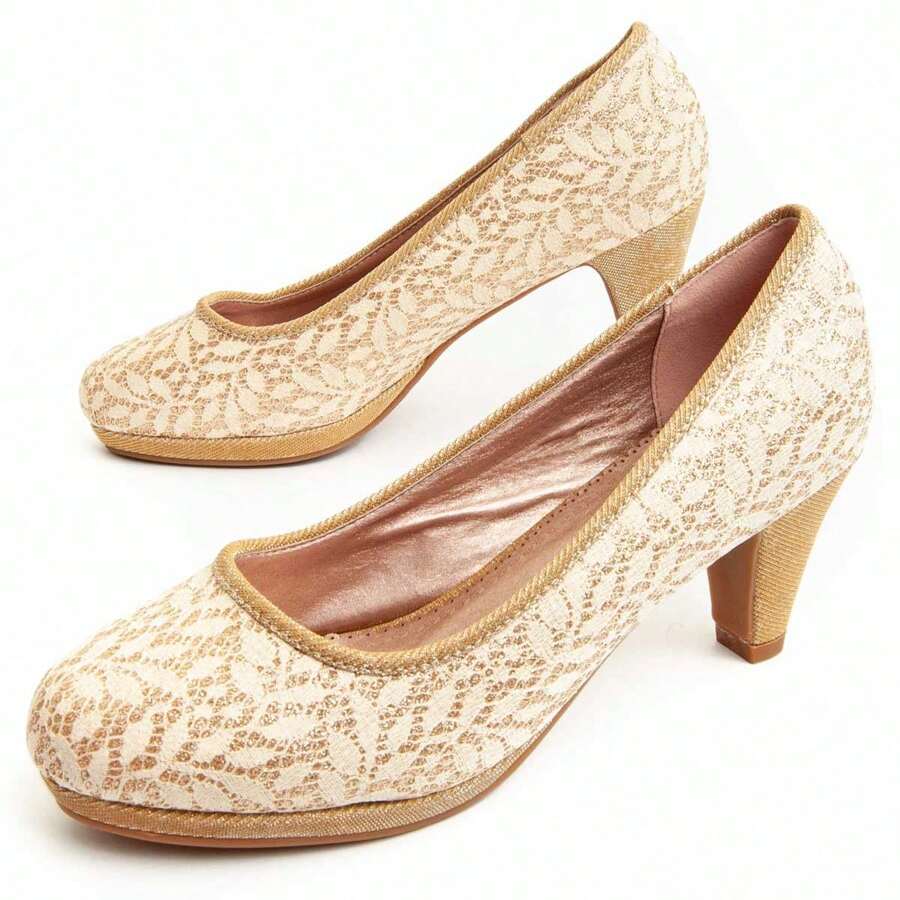 Montevita UNNE51 COMFORTABLE HEEL SHOE - Beige - View 1