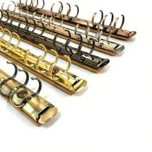 1 tập bìa cứng B5 9 khoen màu bạc/vàng/đen/xanh ngọc/đỏ tía/đồng có thể tháo rời, phụ kiện sổ tay kế hoạch (có bìa lót bằng tre) - Nhiều màu - Xem 8