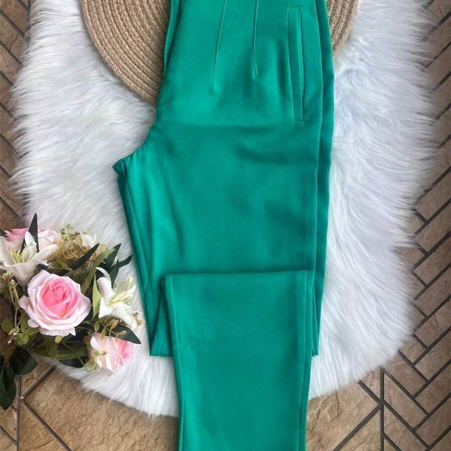 A-Lows A&L Women's Tailored Trousers Z*A - 綠色 - 查看 1