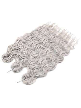 Wide Deep Wave Curly Crochet Synthetic Hair Extensions For Daily Hairstyle Decoration