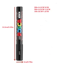 UNI Feutre Acrylique Paint Marker Pen Set NEW PACKAGE PC-1M 3M 5M Water Based Colors Permanent Acrylic Pen Graffiti Art Supplies