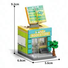 1set ABS City Street Scene Mini Building Blocks, DIY Pet Store Street Scene Toy, Birthday Holiday Gift, Creative Home Decor, Interesting Small Building Challenge Toy, Develops Hands-On And Thinking Skills, Building Blocks Set, DIY Creative Home Decor Room Decoration Toy Educational STEM Toy, Adult Building Blocks Set Gift, Suitable For Holiday Gifts Birthday Gifts Gift-Giving Christmas New Year Valentine's Day Mother's Father's Day Gifts