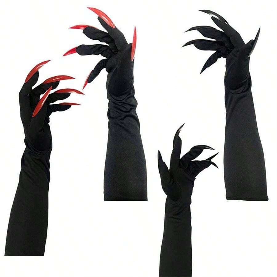 Paar Handschuhe Skeleton Für Halloween