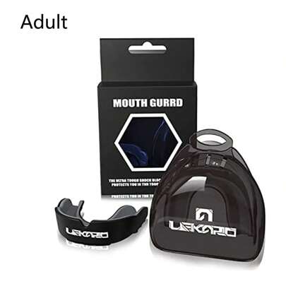  Lekaro 1pc Adult Sports Dental Protector EVA Mouthguard Black Gray Teeth Shield For Basketball MMA Martial Arts Taekwondo Boxing