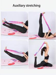 1pc Yoga Mat Carrying Strap, Colorful Nylon Binding Yoga Stretch Belt - Multicolor - Multicolor - View 3