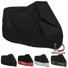 غطاء دراجة نارية مقاوم للماء 190T، مقاوم للغبار والأشعة فوق البنفسجية، للاستخدام الداخلي والخارجي، إكسسوارات دراجة نارية لجميع الفصول - MCZ001 - مشاهدة 2