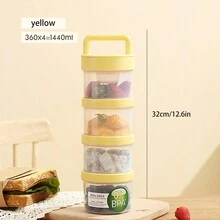 1pc Keep Fit Salad Meal Cup, Single/Double Layered Salad Container For Lunch, Portable Fruit And Vegetable Salad Cups Container With Fork & Salad Dressing Holder