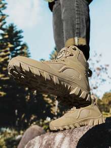Men's Outdoor High-Top Casual Functional Hiking Shoes, Trekking Boots & Sports Sneakers - Khaki - View 3