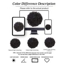 1 paquete de extensión de cabello postizo rizado rizado afro retro en moño con cordón para mujer - Multicolor - Ver 8