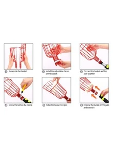 1 dụng cụ hái trái cây cao cấp cho vườn - Tầm với cao, Cột nhôm bền nhẹ - Giỏ vặn dễ dàng - Dụng cụ thiết yếu cho vườn cây ăn quả - Nhiều màu - Xem 8