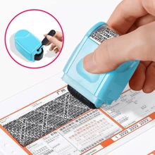 4Pcs ID Theft Protection Stamp Security Data Defender Protect Privacy Roller Set - Blue - View 4