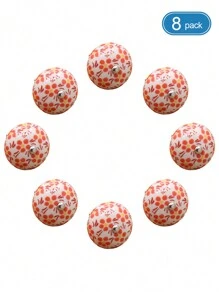 8 Stück/Set handbemalta Blumen Keramik Knöpfe, runde Einzelloch Schubladengriffe, Vintage Blau und Weiß Porzellan Design, geeignet für Möbel, Kleiderschränke, Schränke, inklusive Schrauben - Banane, Pfingstrose, Magnolie, Kamelie, Geldbaum, Glücksblume - Handgezeichneter Blumengriff - Übersicht 6