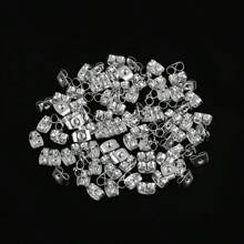 200pcs 6mm Earring Findings, Butterfly Earring Backs, Gold & Silver Color, Jewelry DIY Accessories - One Pack - View 14