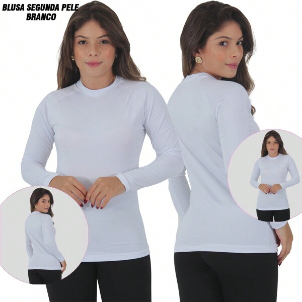 Blusa Segunda Pele Peluciada Forrada Térmica Inverno
