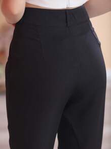 Elegant Mode Tailored Dress Pants - 黑色 - 查看 2