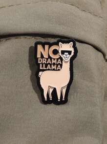 1pc Funny Llama Enamel Pin Cartoon Custom No Drama Animal Brooch Lapel Backpack Badge Jewelry Gift For Friends - Multicolor - View 8