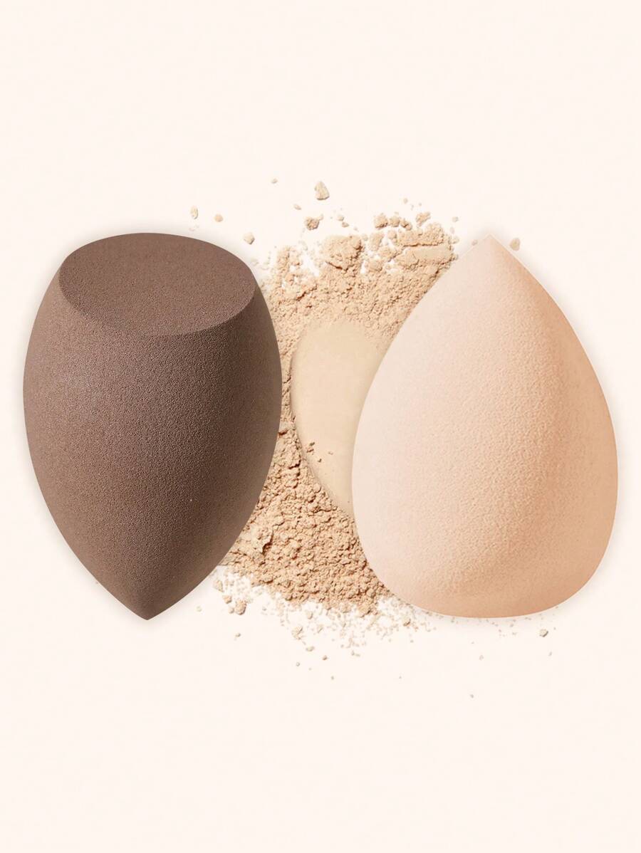 2pcs Makeup Sponges, Suitable For Cream And Powder Concealers, Loose Powder And Other Cosmetics Application - Multicolor - View 1