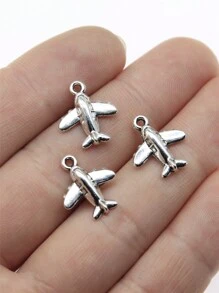 20pcs/Bag 15x13mm Aircraft Airplane Airbus Charms For DIY Earring, Necklace, Bracelet, Keychain Making DIY Jewelry Making - Airplane - View 5