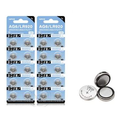 10-100pcs Brand New High Quality AG6 Button Cell Batteries, 1.55V Alkaline Button Batteries 371 SR920SW LR920 SR927 370 L921 LR69 SR920