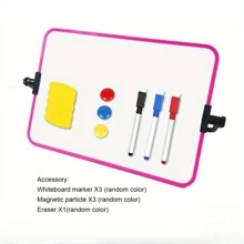 1set Magnetic Double-Sided Small White Board Kit, Adjustable Angle Memo Holder Office Whiteboard For Writing, Drawing, With Whiteboard Pen And Eraser Back To School - Multicolor - View 16
