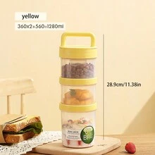 1pc Keep Fit Salad Meal Cup, Single/Double Layered Salad Container For Lunch, Portable Fruit And Vegetable Salad Cups Container With Fork & Salad Dressing Holder