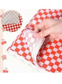 50/100 peças de papel anti-óleo xadrez vermelho para alimentos fritos, papel absorvente de óleo para batatas fritas e bandeja de lanches, papel para alimentos cozidos com cera seca, papel para cesta de alimentos de plástico, papel de cera resistente a óleo para alimentos, pão xadrez clássico, adequado para reuniões, feriados e uso ao ar livre, papel para embalagem de sanduíches - Multicolorido - Ver 4