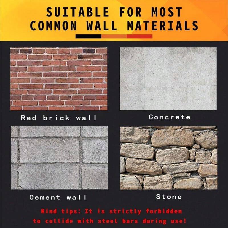 (635mm) Cross Carbide Tip Rotary Hammer Drill Bit, Extended Single