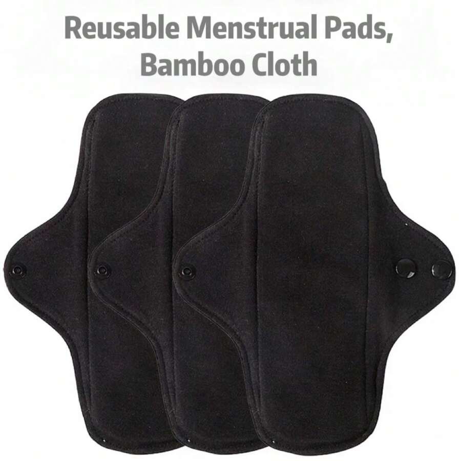 2/3/4/10 Pcs Reusable Sanitary Pads,Washable Cloth Menstrual Pads/Menstrual Towel/Sanitary Napkins With Bamboo Charcoal Absorbent Layer