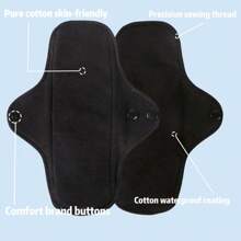 2/3/4/10 Pcs Reusable Sanitary Pads,Washable Cloth Menstrual Pads/Menstrual Towel/Sanitary Napkins With Bamboo Charcoal Absorbent Layer