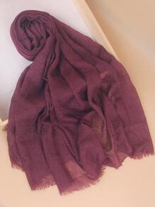 1 Solid Color Crepe Scarf With Silver Thread, A Classic Headscarf For Women To Wear Daily Winter Fall Abaya Accessories - Multicolor - View 21