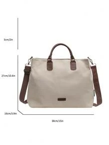 简约大容量女士单肩托特包、斜挎包，适合旅行和笔记本电脑