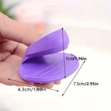 3pcs(Random Color) Silicone Finger Guards, Heat Resistant Anti-Scald Grippers For Kitchen, Thickened Non-Slip Pot Holder Grips For Microwave & Oven Safe Handling Of Hot Plates, Bowls, And Dishes - Multicolor - View 10