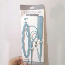 Hair Styling Tool Set With Bun Maker, Hair Pins, Hair Clips, And Hair Ties