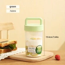 1pc Keep Fit Salad Meal Cup, Single/Double Layered Salad Container For Lunch, Portable Fruit And Vegetable Salad Cups Container With Fork & Salad Dressing Holder