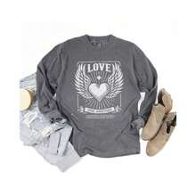 Love One Another Wings | Garment Dyed Long Sleeve