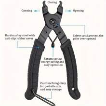 Bicycle Chain Magic Link Remover Tool, Quick Connecting Plier, Disassembly & Installation 2-In-1 Quick Release Link Breaker - Black - View 5