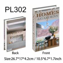 1 件可打开的仿书收纳盒，豪华假书套装家居装饰，书架形展示架，创意摄影道具最佳礼物 - 彩色 - 查看 8