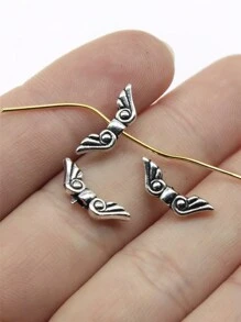 30 peças/saco 16x5mm contas de asas de anjo com furos pequenos acessórios de joias para fazer joias faça você mesmo brincos, colares, pulseiras, chaveiros