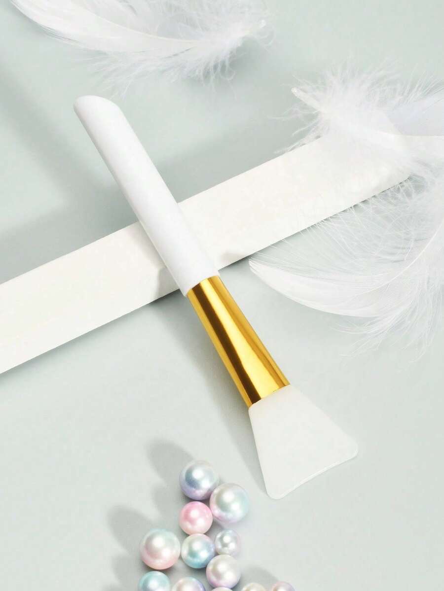1pc Angled Silicone Face Mask Brush, Soft Silicone DIY Face Mask