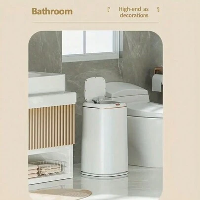 Household Smart Motion Sensor Trash Can, Large Capacity No-Touch Garbage Bin For Kitchen, Bedroom, Living Room