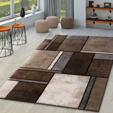 Area Rug Brilliance Modern Geometric Design - 棕色 - 查看 1