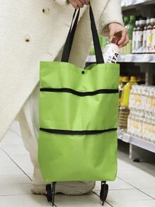 Carrito Portátil Multifuncional | Doblable con Ruedas + Diseño Mochila 2 en 1 | 4 Usos: Compra en Supermercado/Picnic al Aire Libre/Carrito para Bebés/Almacenamiento de Verduras | Ligero, Ágil y Resistente al Agua