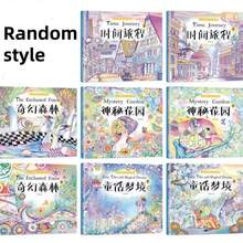 8 pezzi Set completo Giardino Segreto di libri da colorare a mano per alleviare lo stress, per il rilassamento e il disegno artistico consapevole, adatto per ufficio, scuola e qualsiasi fascia di età (stile copertina casuale) - Multicolore - Visualizzare 9