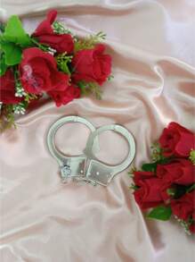 Women's Thai Thong Panties Pearl Anem + Light Metal Handcuff Accessory With Keys Fantasy Sensual Lingerie - Red - View 2