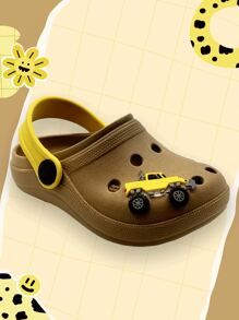 Children's Slippers For Boys And Girls With 3D Designs, Relief, Light, Comfortable - 鏽棕色 - 查看 1