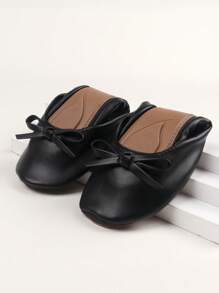 1 Đôi giày khiêu vũ mềm mại trang trí nơ thời trang dành cho thanh thiếu niên - màu đen - Xem 5