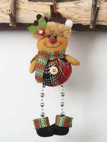 1 Mặt dây chuyền cây thông Noel, vải kẻ caro, hạt chuỗi chân, trang trí cửa sổ Giáng sinh, hoạt hình, ông già, người tuyết, mặt dây chuyền hình nai sừng tấm, đồ trang trí không khí lễ hội, trang trí nhà cửa - Nhiều màu - Xem 11