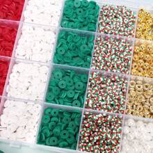 1 套时尚珠宝 DIY 软粘土圣诞手链和项链多色粘土珠子和字母珠隔珠装饰套装 - 彩色 - 查看 3