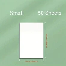 50 张创意透明贴纸，防水自粘半透明便签，用于书籍注释和日记、办公和学校用品、返校 - 彩色 - 查看 16