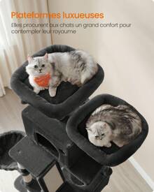 Feandrea Cat Trees & Condos - 黑色 - 查看 2